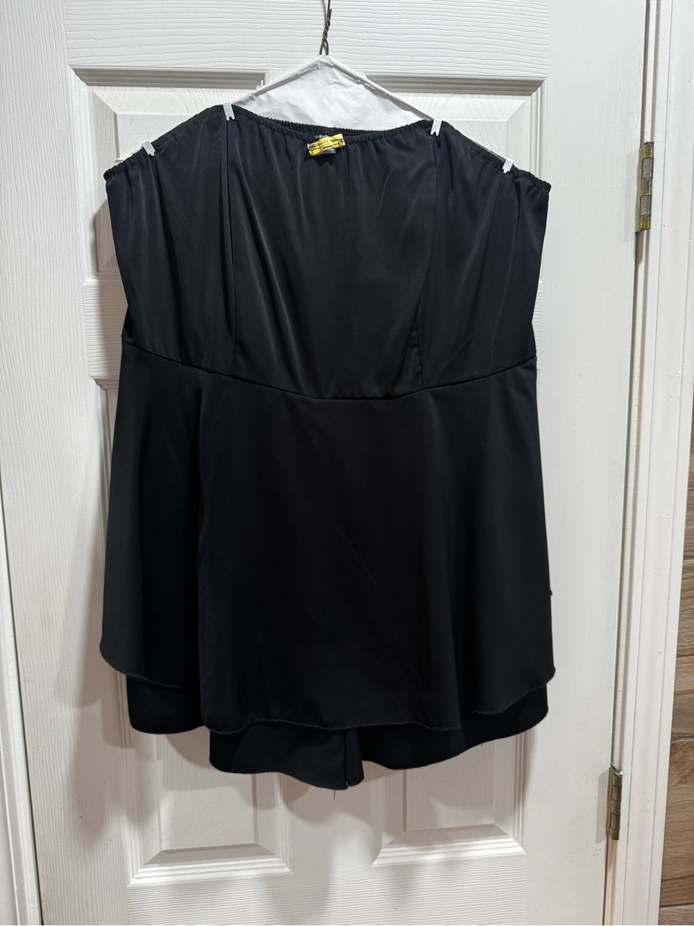 Black Strapless Layered romper